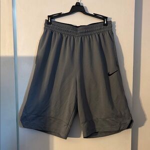 Nike Gray Athletic Shorts Moisture-Wicking Design